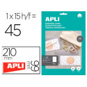 TARJETA DE VISITA APLI INVITACION HOGAR 210X99 MM 200 GR BLANCA BOLSA DE 15 HOJAS DIN A4