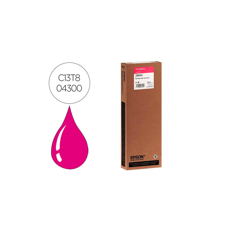 INK-JET EPSON GF SURECOLOR SERIE SC-P VIVID MAGENTA ULTRACHROME HDX/HD 700ML