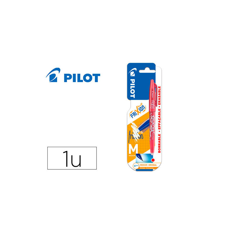 BOLIGRAFO PILOT FRIXION BALL BORRABLE 0,7 MM PUNTA MEDIA ROJO EN BLISTER