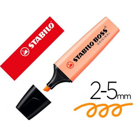 ROTULADOR STABILO BOSS FLUORESCENTE 70 PASTEL NARANJA PALIDO ROTULADOR STABILO BOSS FLUORESCENTE 70 PASTEL NARANJA PALIDO