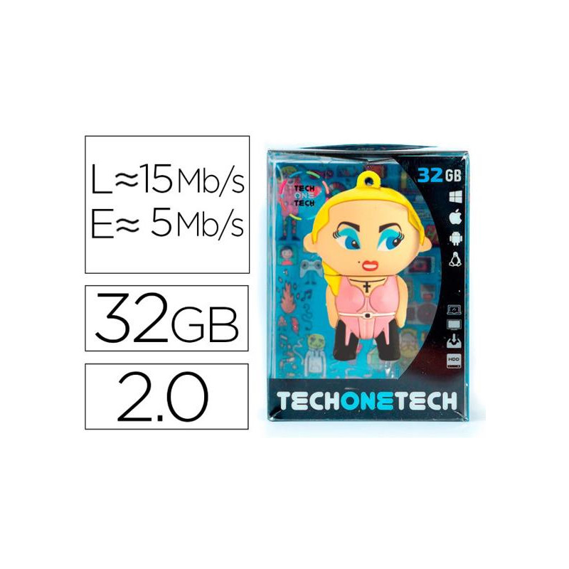 MEMORIA USB TECH ON TECH MADONA 32 GB