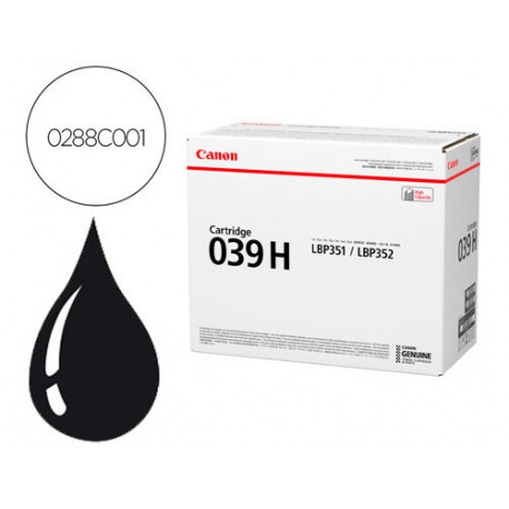 TONER CANON 039H ISENSYS LBP351X LBP352X NEGRO TONER CANON 039H ISENSYS LBP351X LBP352X NEGRO