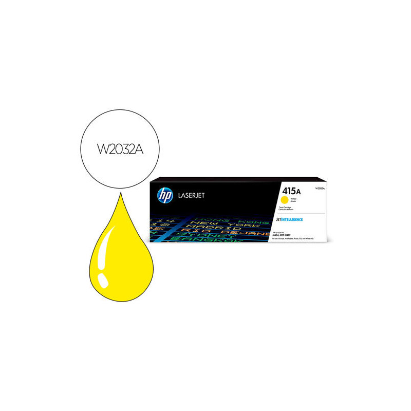TONER HP 415A PARA HP COLOR LASERJET PRO M454 MFP M479 AMARILLO 2100P