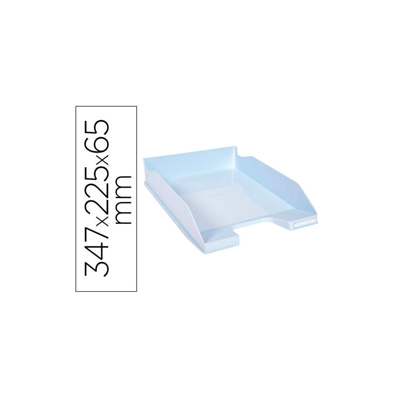 BANDEJA SOBREMESA EXACOMPTA AQUAREL COMBO MIDI AZUL PASTEL 347X255X65 MM