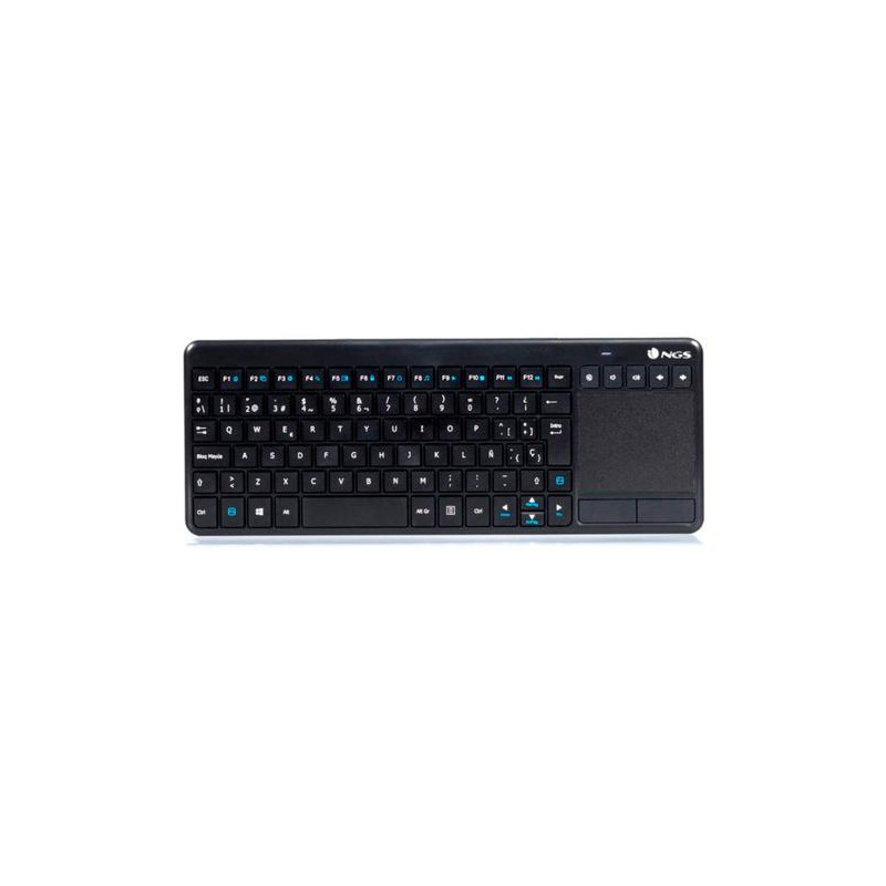 TECLADO NGS WARRIOR INALAMBRICO TOUCH PAD CON TECLAS MULTIMEDIA DE 2,4 GHZ COLOR NEGRO