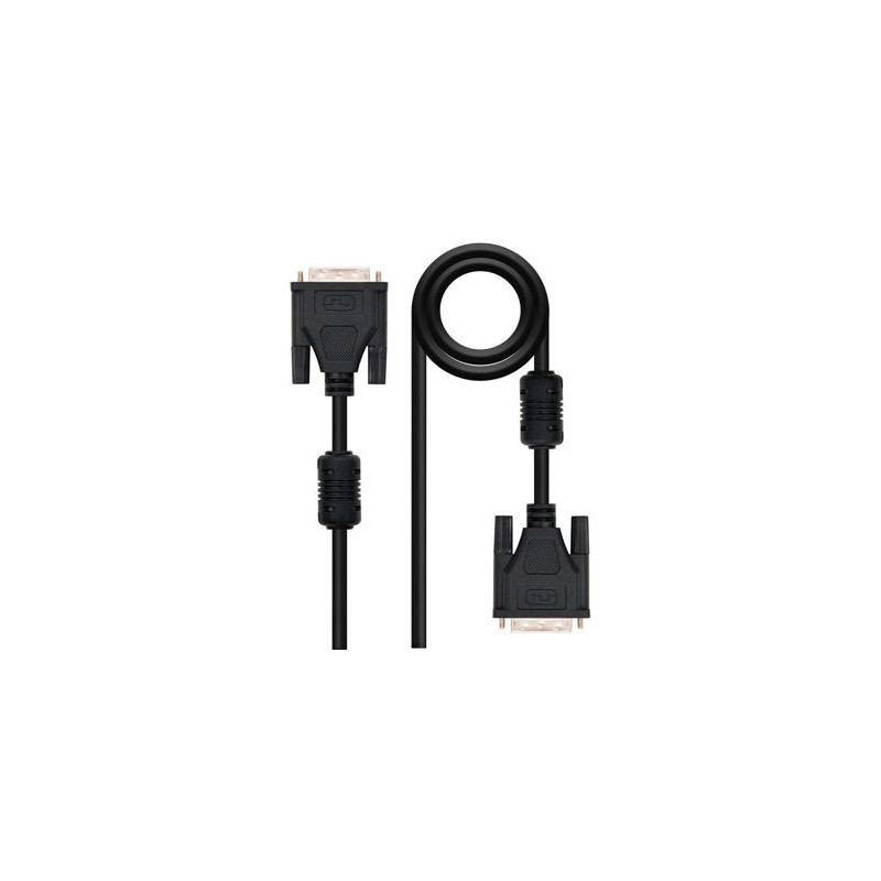 CABLE DVI NANOCABLE DUAL LINK 24+1/M-M COLOR NEGRO LONGITUD 3 M