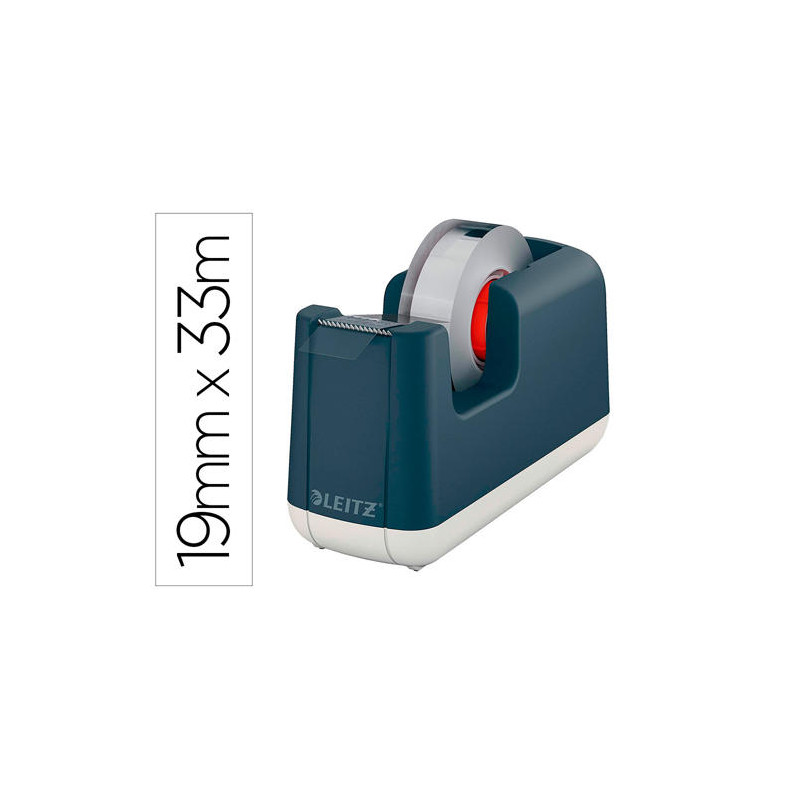PORTARROLLO SOBREMESA LEITZ COSY PLASTICO PARA CINTAS 33 MT COLOR GRIS