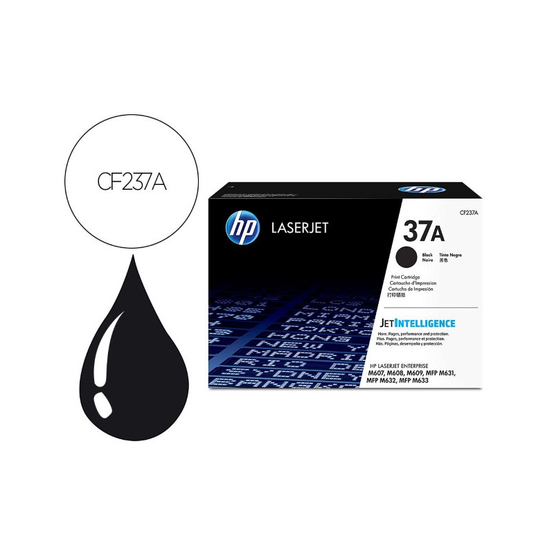 TONER HP LASER 37A CF237A NEGRO 11000 PAGINAS