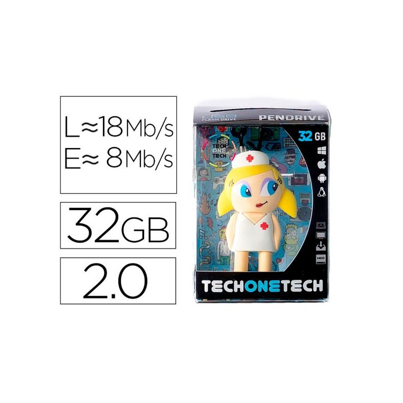 MEMORIA USB TECH ON TECH ENFERMERA KITTY 32 GB