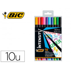 ROTULADOR BIC INTENSITY FINE PUNTA DE FIBRA 0,4 MM BLISTER DE 10 UNIDADES COLORES SURTIDOS
