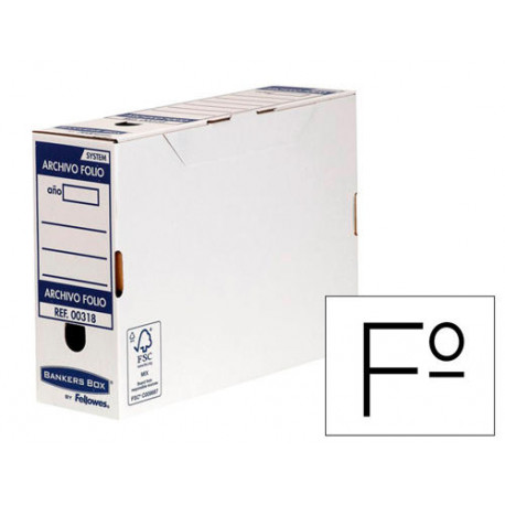 CAJA ARCHIVO DEFINITIVO FELLOWES FOLIO CARTON RECICLADO 100% LOMO 100 MM MONTAJE AUTOMATICO COLOR AZ CAJA ARCHIVO DEFINITIVO FELLOWES FOLIO CARTON RECICLADO 100% LOMO 100 MM MONTAJE AUTOMATICO COLOR AZ