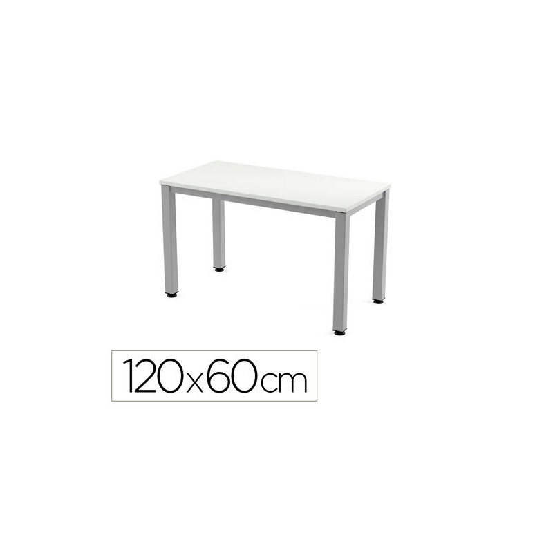 MESA DE OFICINA ROCADA EXECUTIVE 2000AD04 ALUMINIO/BLANCO 120X60 CM