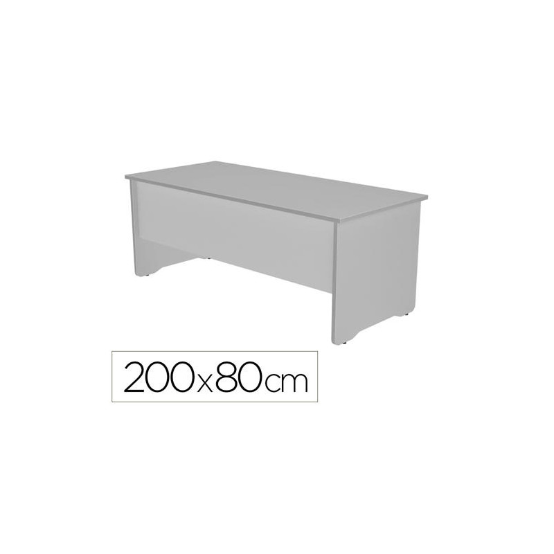 MESA DE OFICINA ROCADA WORK 2004AB02 ALUMINIO/GRIS 200X80 CM
