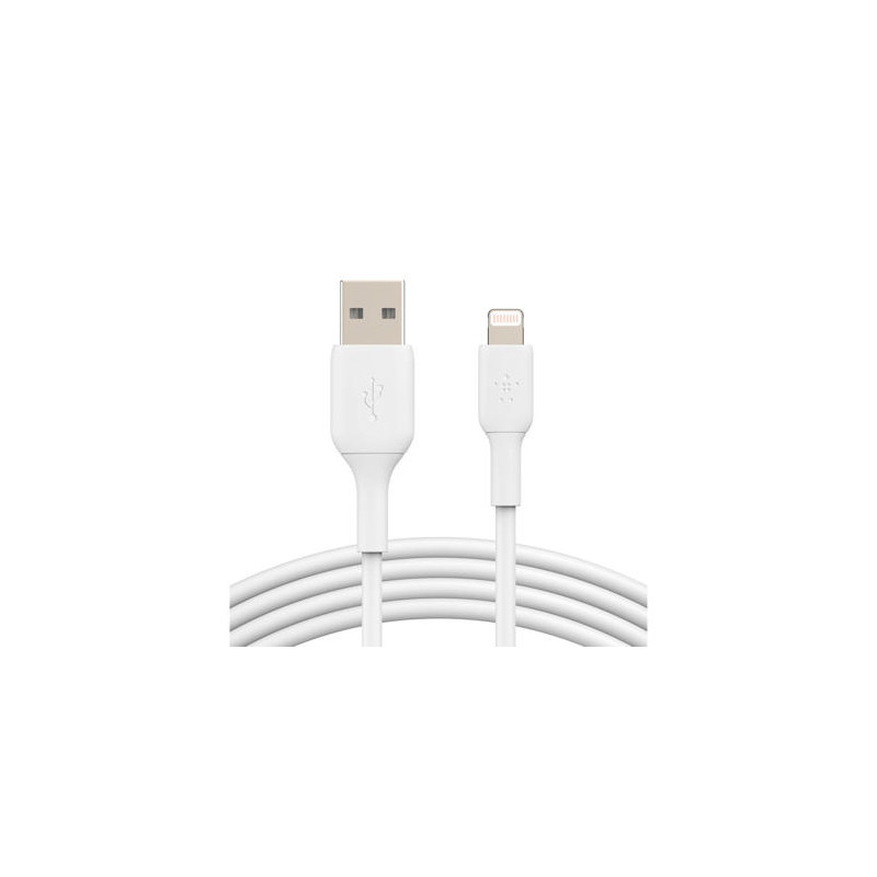 CABLE LIGHTNING BELKIN CAA001BT2MWH A USB-A BOOST CHARGE LONGITUD 2 M COLOR BLANCO