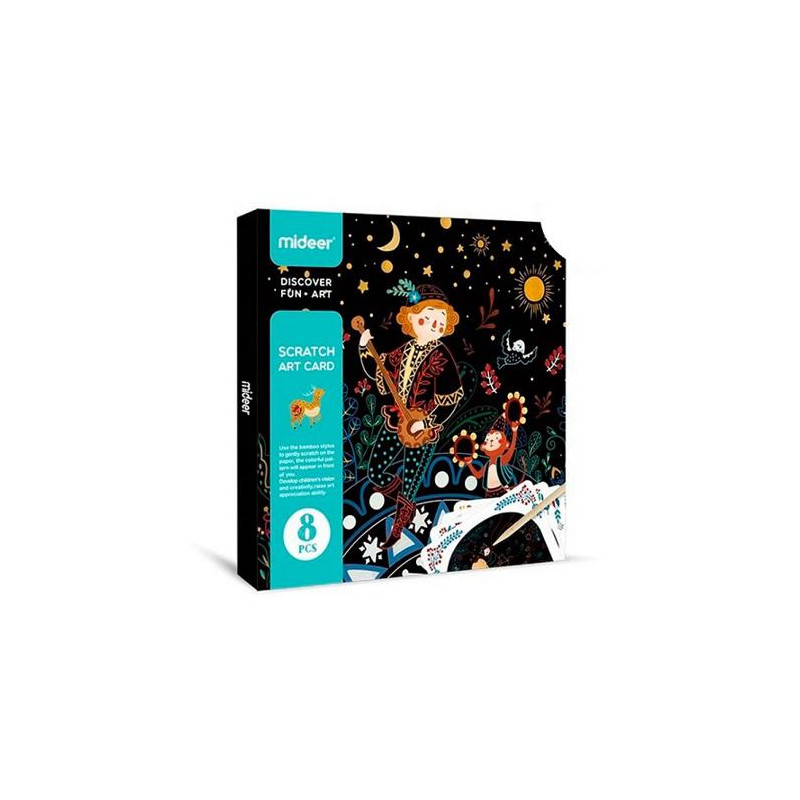 JUEGO DIDACTICO MIDEER SCRATCH ART CARD BOY