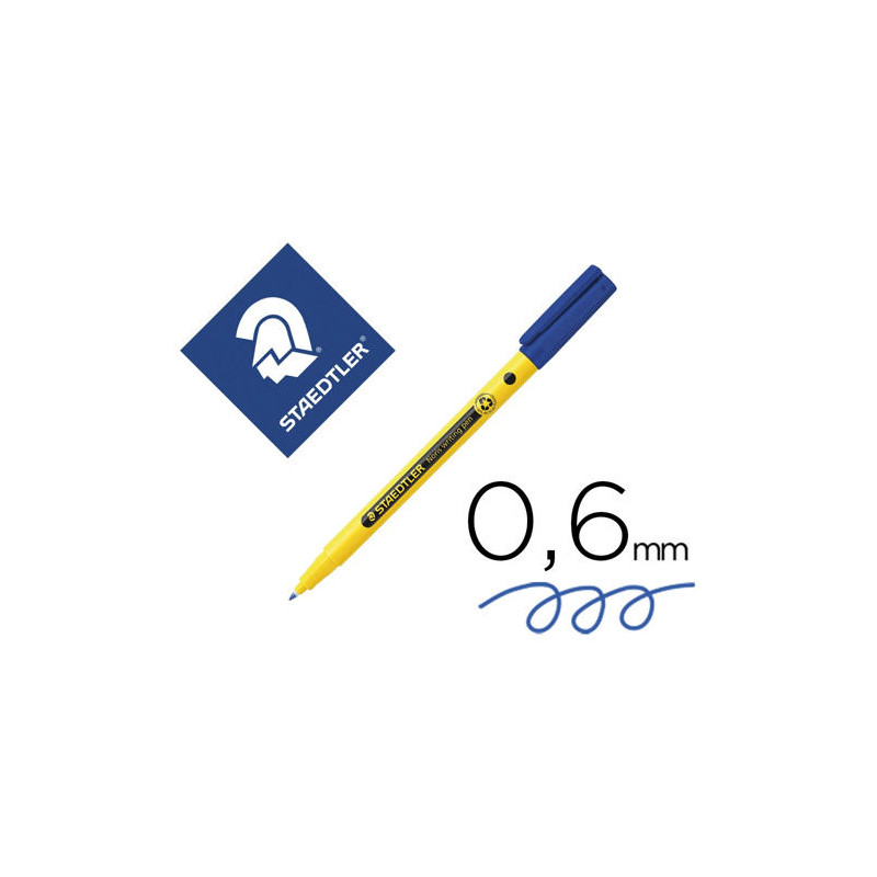 ROTULADOR STAEDTLER NORIS WRITING PEN 307 TINTA BASE DE AGUA PUNTA FINA TRAZO 0,6 MM AZUL