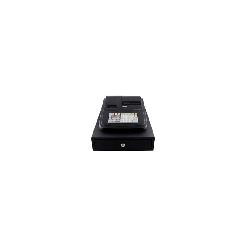 REGISTRADORA SAM4S ER-180U 16 DEPARTAMENTOS 4 EMPLEADOS VISOR LED CAJON PEQUEÑO COLOR NEGRO 330X420X
