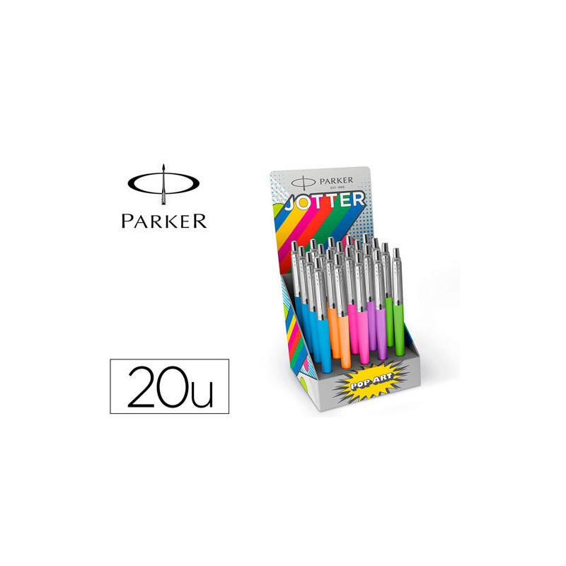 BOLIGRAFO PARKER JOTTER ORIGINALS POP ART EDICION ESPECIAL EXPOSITOR DE 20 UNIDADES COLORES SURTIDOS