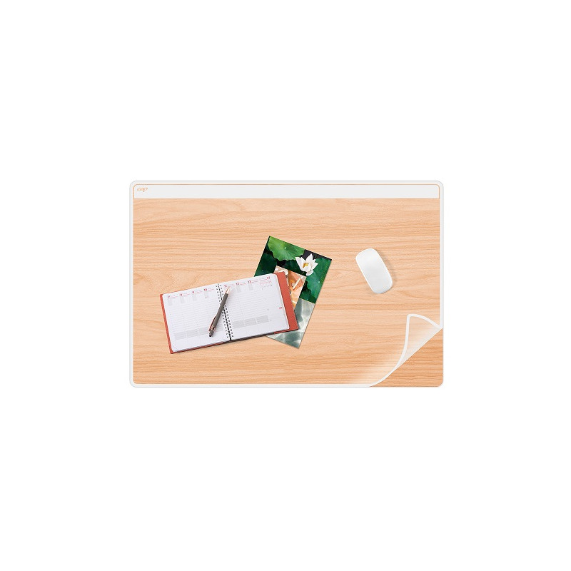 VADE DE SOBREMESA CEP SILVA BAMBU CON SOLAPA TRANSPARENTE 585X385X2 MM