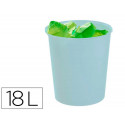 PAPELERA PLASTICO ARCHIVO 2000 ECOGREEN 100% RECICLADA 18 LITROS COLOR AZUL PASTEL
