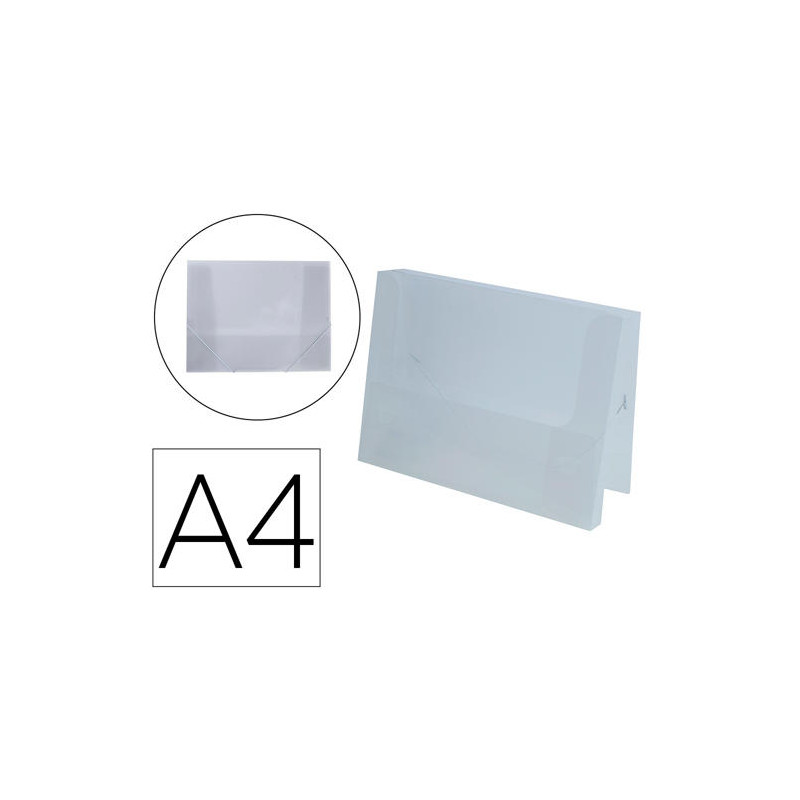 CARPETA LIDERPAPEL PORTADOCUMENTOS POLIPROPILENO DINA4 TRANSPARENTE TRANSLUCIDO LOMO 50 MM