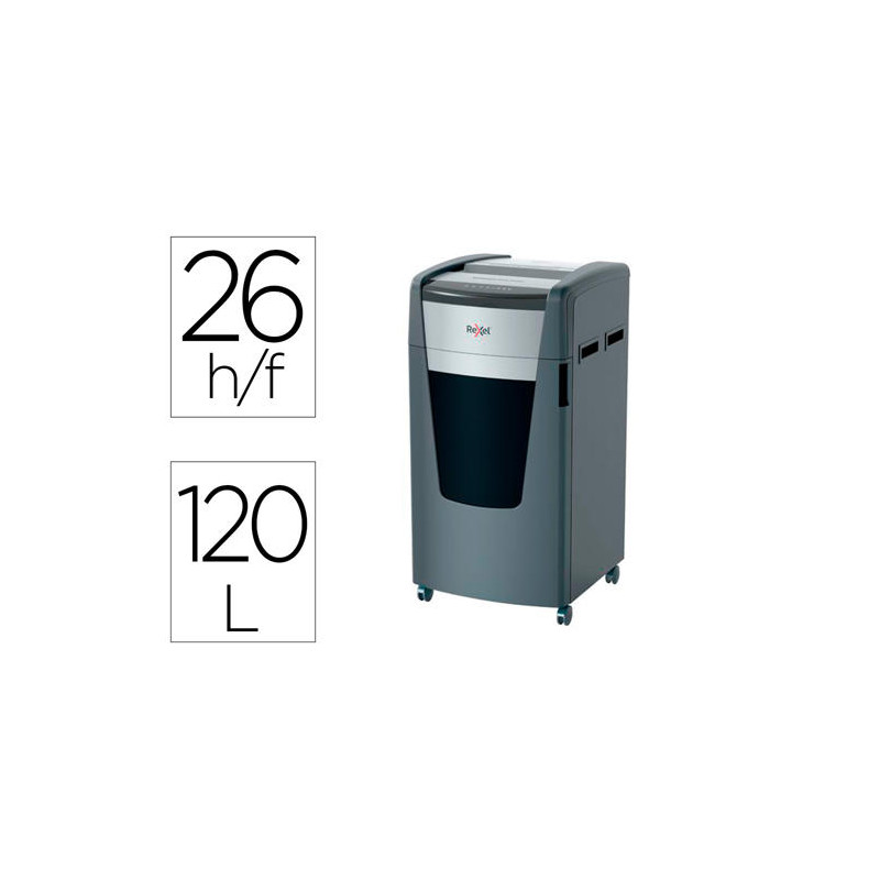 DESTRUCTORA DE DOCUMENTOS REXEL MOMENTUM EXTRA XP426+ CAPACIDAD CORTE 26 H P4 DESTRUYE GRAPAS CLIPS 