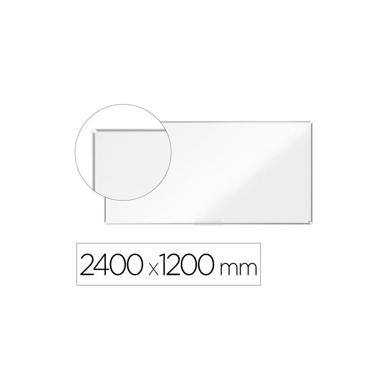 PIZARRA BLANCA NOBO PREMIUM PLUS ACERO LACADO MAGNETICA 2400X1200 MM
