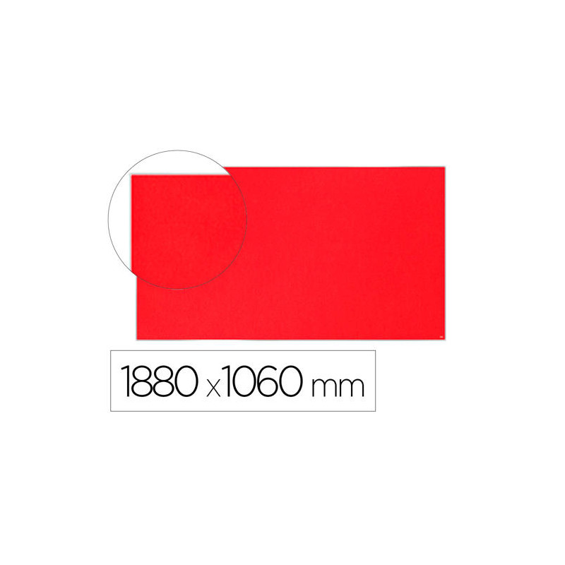 TABLERO DE ANUNCIOS NOBO IMPRESSION PRO FIELTRO ROJO FORMATO PANORAMICO 85" 1880X1060 MM