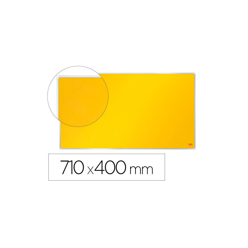 TABLERO DE ANUNCIOS NOBO IMPRESSION PRO FIELTRO AMARILLO FORMATO PANORAMICO 32" 710X400 MM