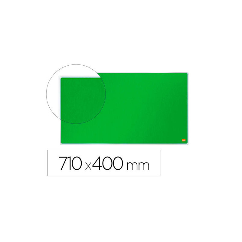 TABLERO DE ANUNCIOS NOBO IMPRESSION PRO FIELTRO VERDE FORMATO PANORAMICO 32" 710X400 MM