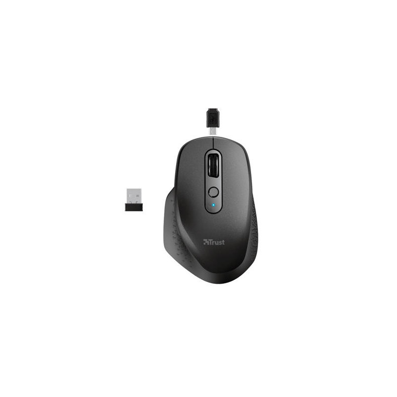 RATON TRUST OZAA OPTICO INALAMBRICO 2400DPI 6 BOTONES USB 2.0 NEGRO