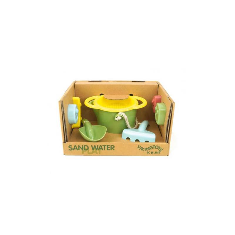 SET DE PLAYA VIKINGTOYS ECOLINE ECOLOGICO Y RECICLABLE 7 PIEZAS