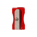 SACAPUNTAS LIDERPAPEL METALICO CUÑA 1 USO COLOR ROJO