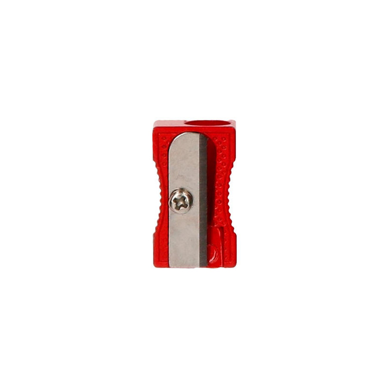 SACAPUNTAS LIDERPAPEL METALICO CUÑA 1 USO COLOR ROJO