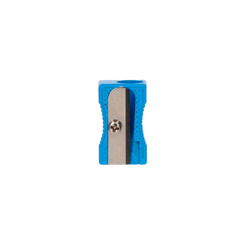 SACAPUNTAS LIDERPAPEL METALICO CUÑA 1 USO COLOR AZUL