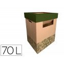 CONTENEDOR PAPELERA RECICLAJE LIDERPAPEL ECOUSE CARTON 100% RECICLADO Y RECICLABLE 70 LITROS 450X350