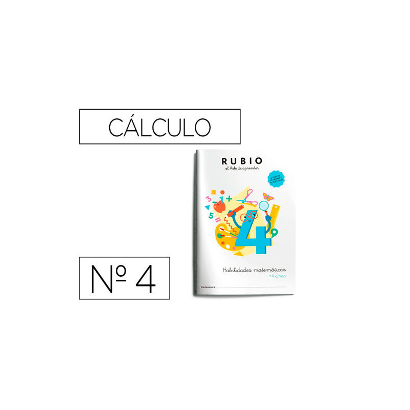 CUADERNO RUBIO HABILIDADES MATEMATICAS + 4 AÑOS