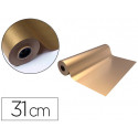 PAPEL DE REGALO BASIKA METALIZADO ORO BOBINA ANCHO 31 CM LONGITUD 80 M