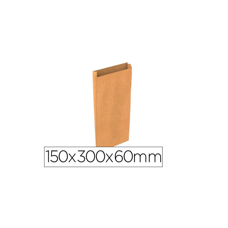 SOBRE PAPEL BASIKA KRAFT NATURAL LISO CON FUELLE S 150X300X60 MM PAQUETE DE 25 UNIDADES