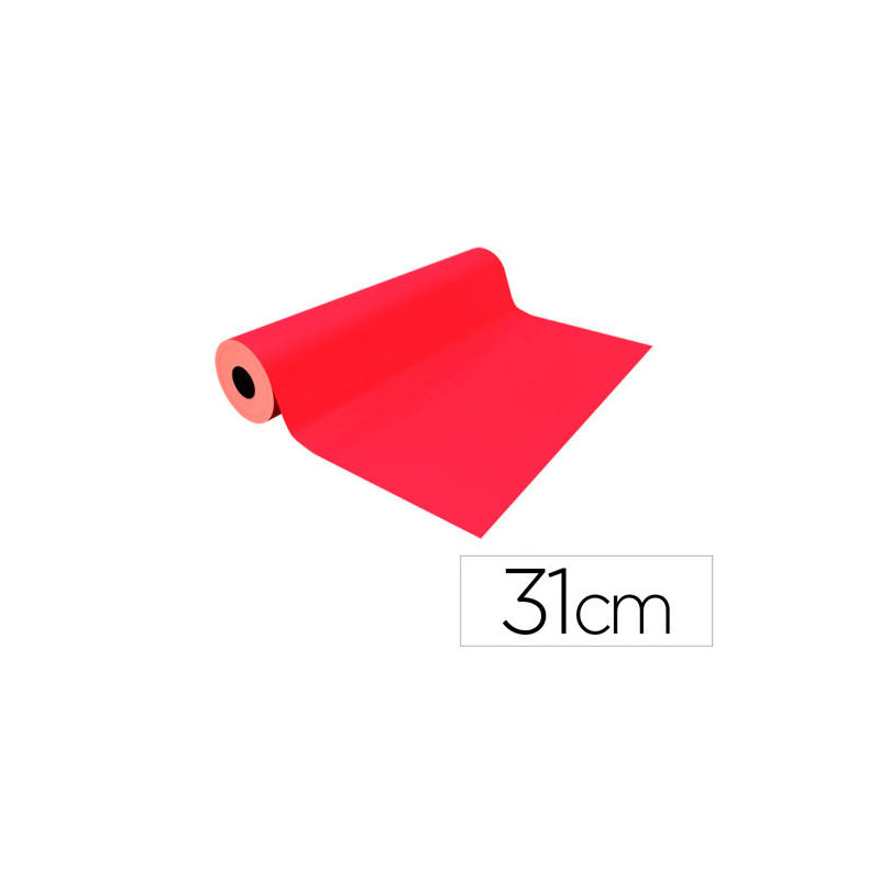 PAPEL DE REGALO BASIKA METALIZADO ROJO BOBINA ANCHO 31 CM LONGITUD 80 M