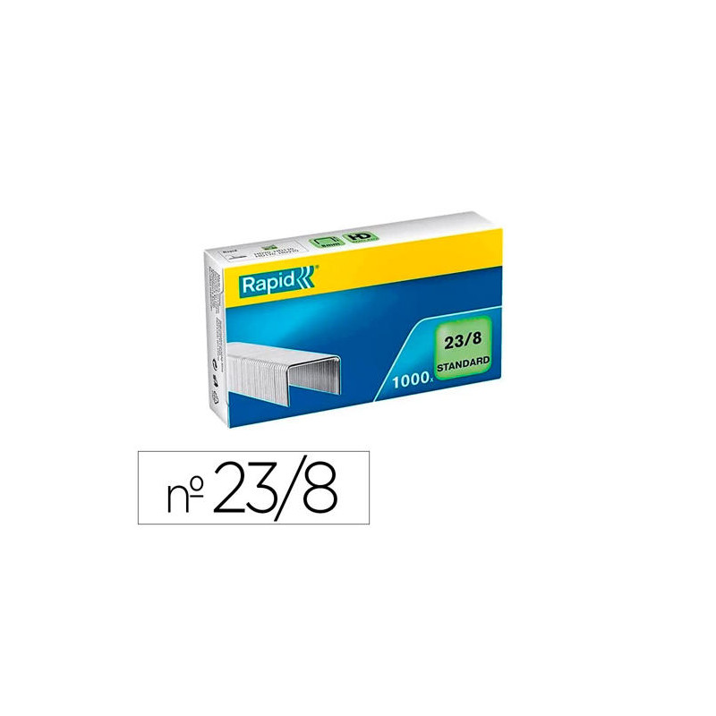 GRAPAS RAPID 23/8 MM GALVANIZADA CAJA DE 1000 UNIDADES