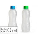 BOTELLA PLASTICFORTE SPORT 100% RECICLABLE CON TAPON DE ROSCACAPACIDAD 550 ML 70X70X210 MM