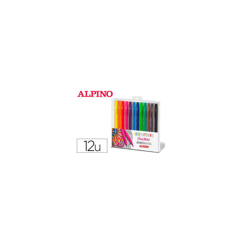 ROTULADOR ALPINO DUAL ARTIST COLOR EXPERIENCE ESTUCHE DE 12 UNIDADES COLORES SURTIDOS
