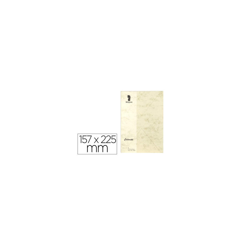 SOBRE ROSSLER COLORETTI C5 COLOR MARMOL CREMA 157X225 MM PACK DE 5 UNIDADES