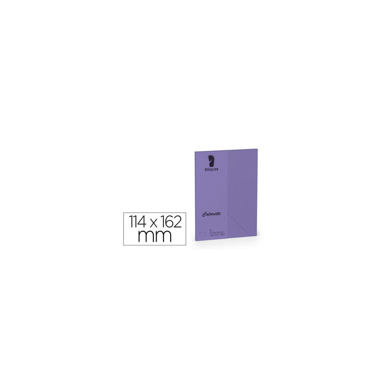 SOBRE ROSSLER COLORETTI C6 MINISTRO COLOR LILA 114X162 MM PACK DE 5 UNIDADES