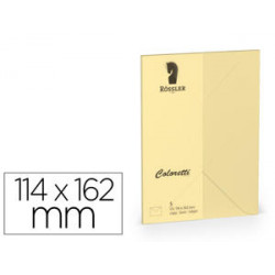 SOBRE ROSSLER COLORETTI C6 MINISTRO COLOR MARRON ARENA 114X162 MM PACK DE 5 UNIDADES