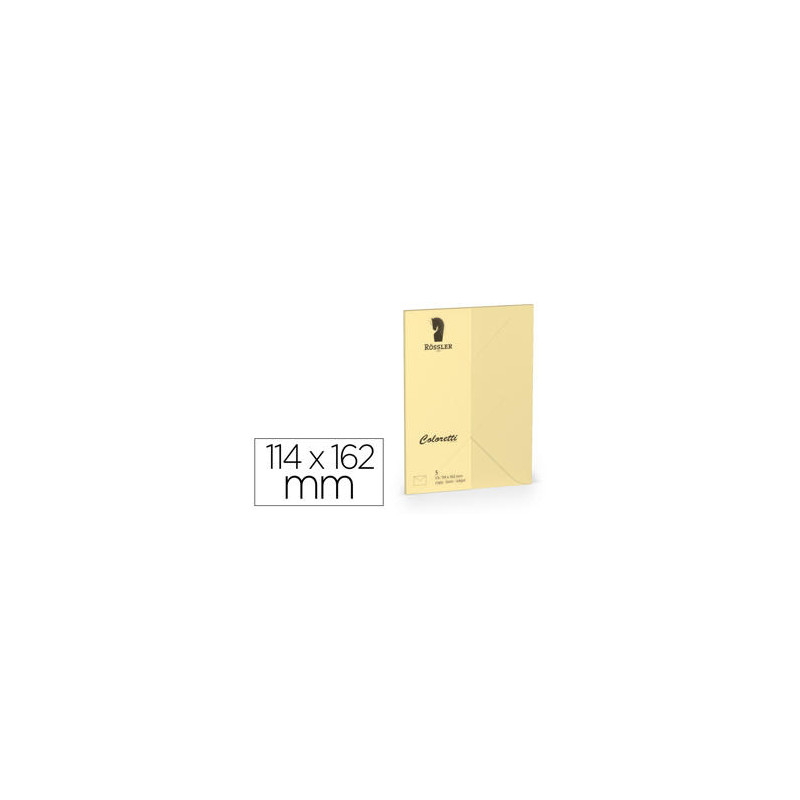 SOBRE ROSSLER COLORETTI C6 MINISTRO COLOR MARRON ARENA 114X162 MM PACK DE 5 UNIDADES