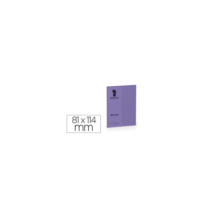 SOBRE ROSSLER COLORETTI C7 COLOR LILA 81X114 MM PACK DE 5 UNIDADES