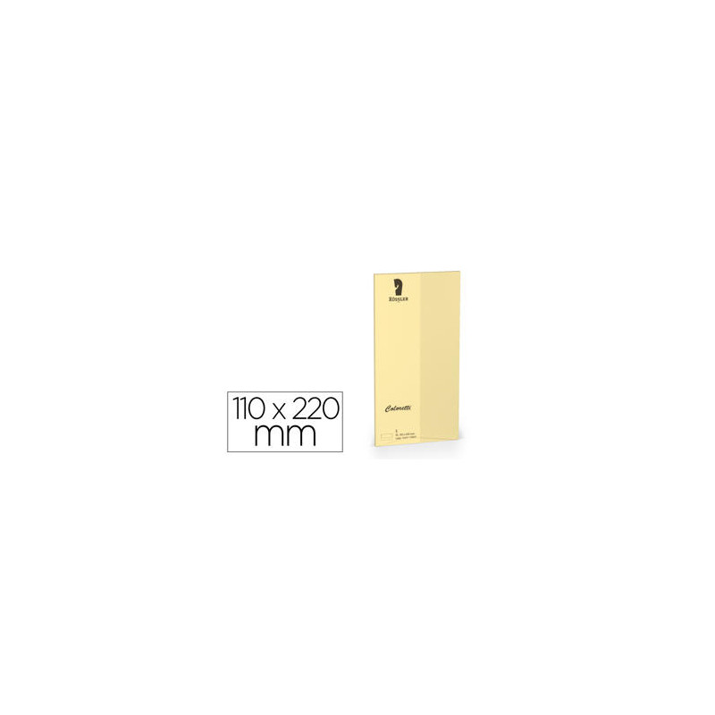 SOBRE ROSSLER COLORETTI DL AMERICANO COLOR MARRON ARENA 110X220 MM PACK DE 5 UNIDADES