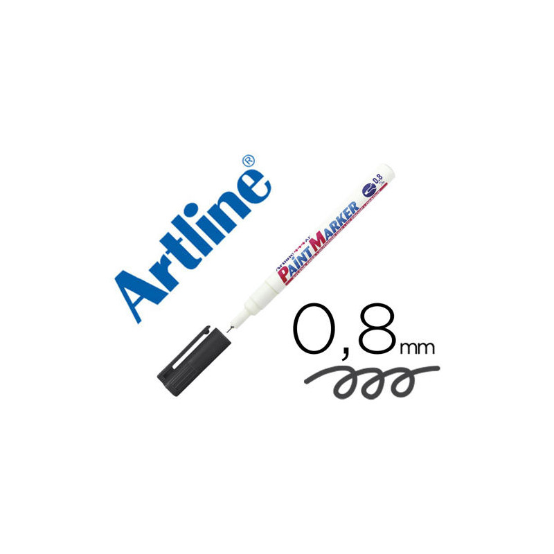 ROTULADOR ARTLINE MARCADOR PERMANENTE EK-444 XF NEGRO -PUNTA REDONDA 0.8 MM -METAL CAUCHO Y PLASTICO